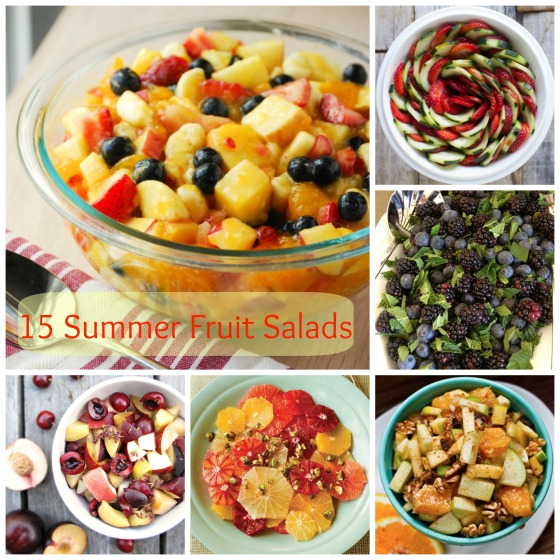 Summer fruit salads